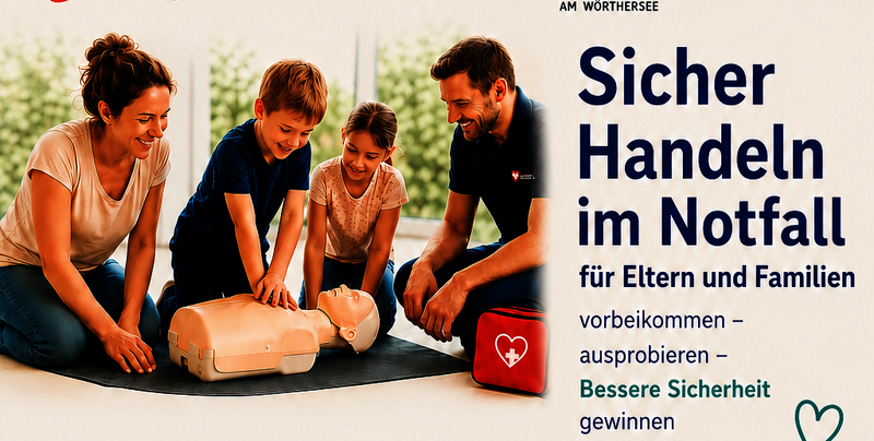 Kinderärzte klären am „Tag zur Prävention des Ertrinkens“ über Verhalten im Notfall im Parkbad Krumpendorf auf