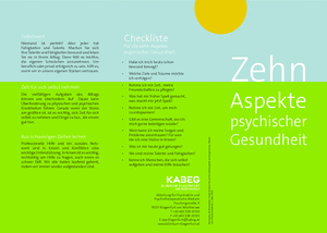 Zehn Aspekte psychischer Gesundheit