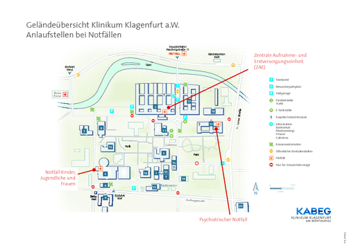 Lageplan Notfall