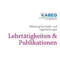 Publikationen der Abteilung für Kinder- und Jugendchirurgie